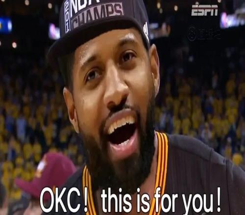 OKC！ThisisforYou！其实乔治才是雷霆夺冠的最大功臣