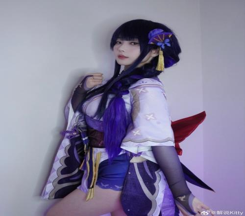 这下盘一看就很稳！解说kitty晒照：雷电将军cos