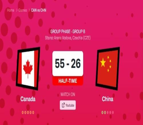次节略有回暖！中国女篮U19半场2655落后加拿大女篮U19