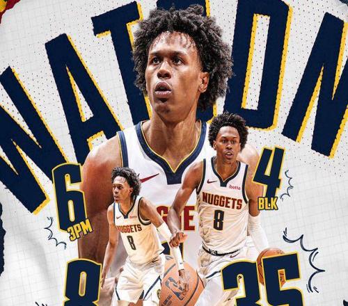 掘金送奇才8连败：沃特森35+8生涯新高穆雷24分乔治20+12