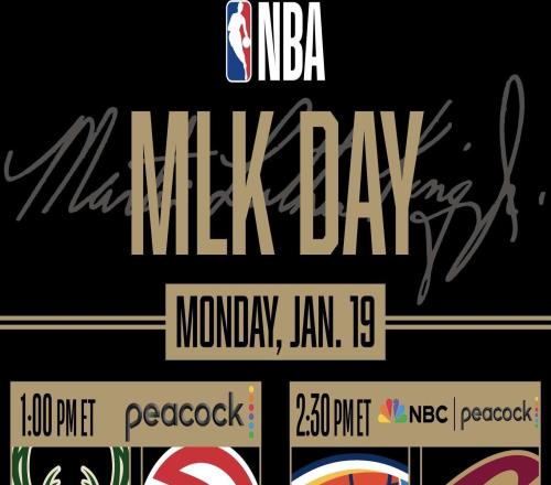 NBA官宣马丁路德金日赛程：老鹰大战雄鹿，雷霆骑士强强对决