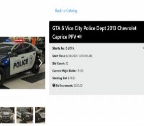 起拍价10美元！《GTA6》扫描原型警车被拍卖