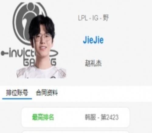 早就成为弃子还是早就有意离开Jiejie韩服排位从7月25号之后就再未上线