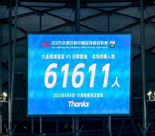 英博vs成都61611人现场观赛，再次刷新本赛季英博上座人数