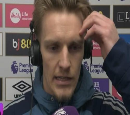 厄德高：我们有很多地方可以做得更好，上半场控球时非常随意