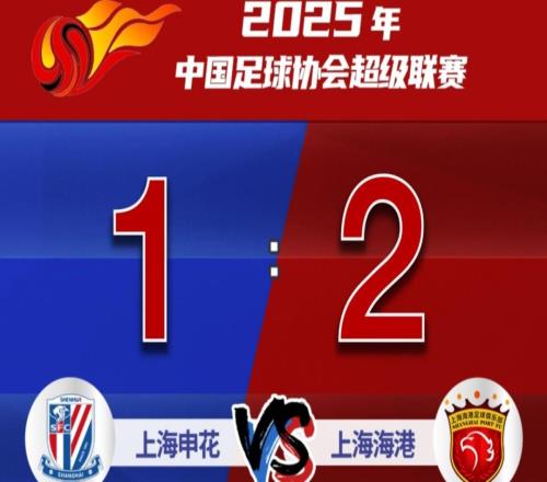 中超第二回合上海德比，海港客场击败申花