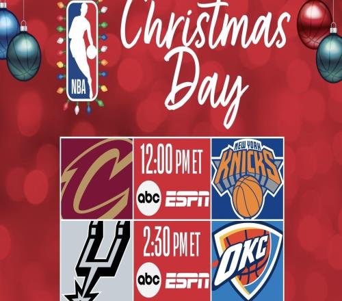 NBA官宣圣诞大战时间安排：凌晨有3场比赛，早上九点火湖大战