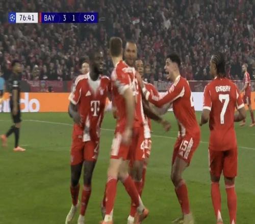 铁树开花，拜仁后卫约纳坦塔斩获欧冠生涯首球