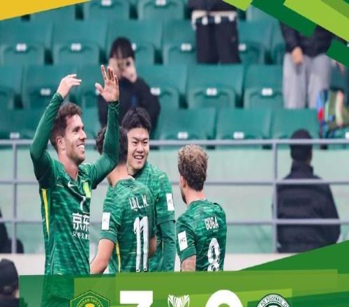 亚冠二级联赛小组赛第4轮比赛，北京国安主场3比0战胜大埔